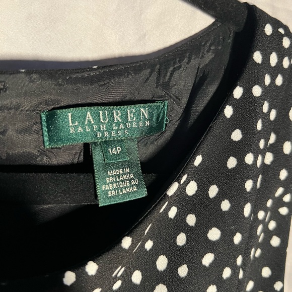 Ralph Lauren petit dress. Black and white polka dots - Picture 2 of 3